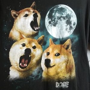Doge Shirts - 3 Doge Night Howling Wolf Shirt size L Much Shirt Doge Shirts - 3 Doge Night Howling Wolf Shirt size L Much Shirt